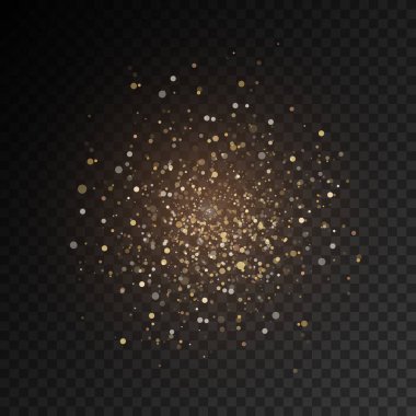 Parlak, parlak ışık, sarı toz kıvılcımlar saçar.