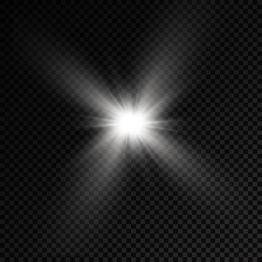 Parlayan beyaz ışık, patlayan güneş ışınları..