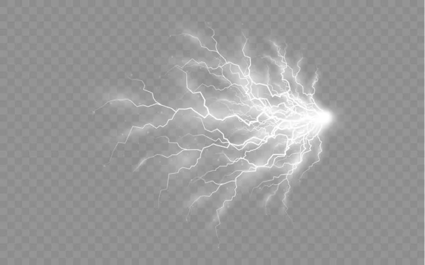 Conjunto de cremalleras, tormenta eléctrica y relámpagos efecto. — Archivo Imágenes Vectoriales
