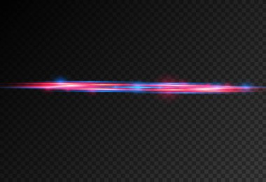 Kırmızı, mavi hareket çizgisi, yatay ışık ışınları.