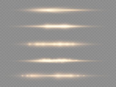 Yatay ışık ışını, parlak sarı yatay çizgi