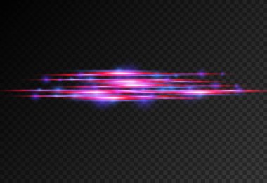 Kırmızı, mavi lazer ışınları, yatay ışık çizgisi.