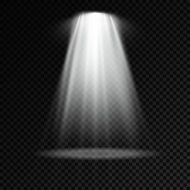 Beyaz spot ışığı, projektör ışığı efekti.