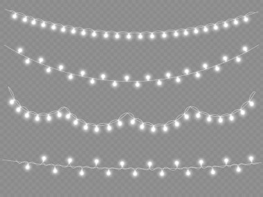 LED neon ışıklar beyaz Noel çelengi süslemesi