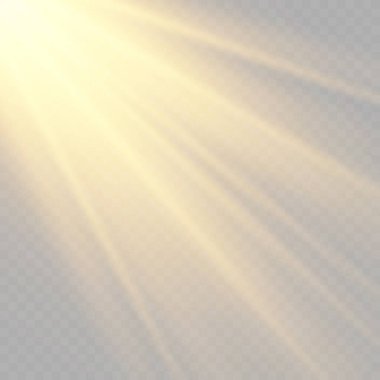 Parlak patlamalı güneş ışığı, parlak güneş ışınları.