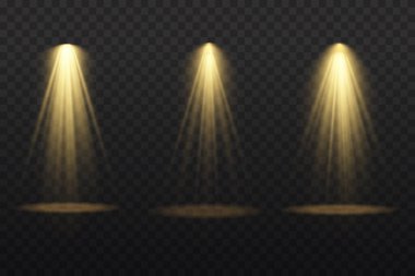 Spotlight projektör, sarı ışınlı ışık efekti