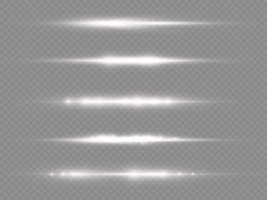 Yatay ışık ışınları, parlayan beyaz yatay çizgi
