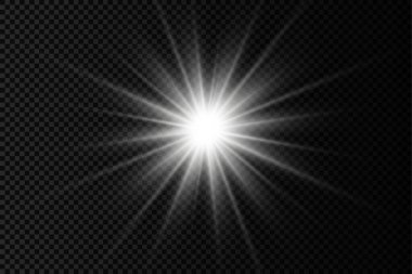 Parlayan beyaz ışık, patlayan güneş ışınları..