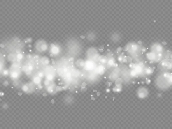 Błyszczące magiczne cząsteczki pyłu bokeh efekt świetlny. — Zdjęcie stockowe
