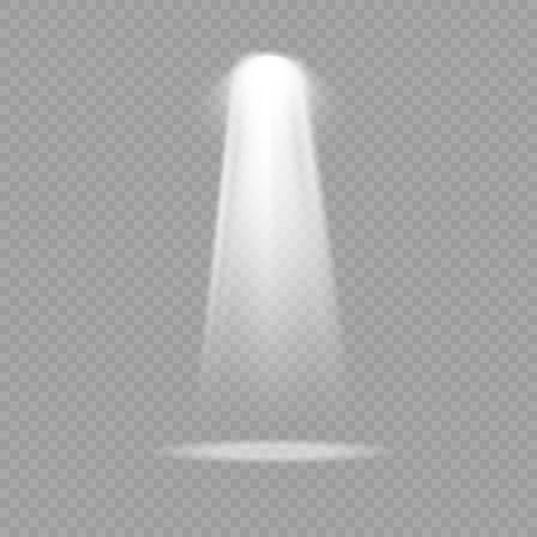 ชุดของสปอตไลท์สีขาว, ผลแสงโปรเจคเตอร์ . — ภาพเวกเตอร์สต็อก