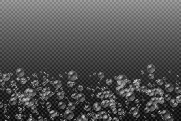 Ensemble de bulles de savon d'eau colorées réalistes. — Image vectorielle