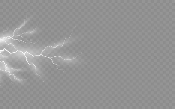 Conjunto de cremalleras, tormenta eléctrica y relámpagos efecto. — Vector de stock