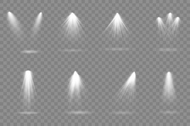 Spotlight projektör, beyaz ışınlı ışık efekti.