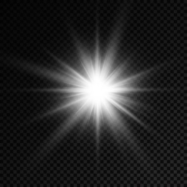 Parlayan beyaz ışık, patlayan güneş ışınları..