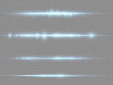 Lazer ışınları, yatay mavi ışık çizgileri..