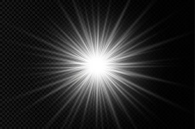 Parlayan beyaz ışık, patlayan güneş ışınları..