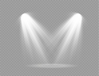 Spotlight projektör, beyaz ışınlı ışık efekti.