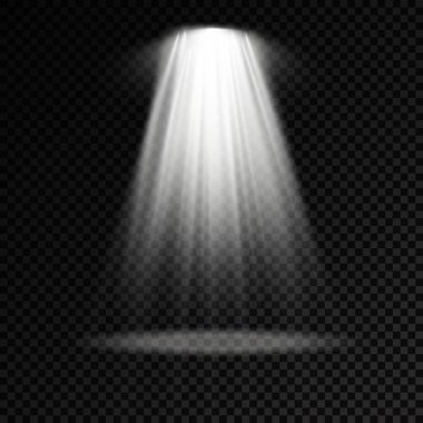 Beyaz spot ışığı, projektör ışığı efekti.