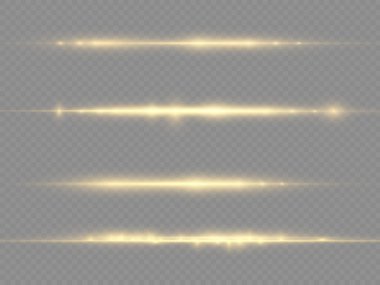Yatay ışık ışını, parlak sarı yatay çizgi