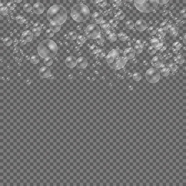 Set von realistischen bunten Wasser-Seifenblasen. — Stockvektor
