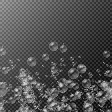 Bir dizi gerçekçi renkli sabun köpüğü.. 