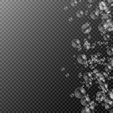 Bir dizi gerçekçi renkli sabun köpüğü.. 