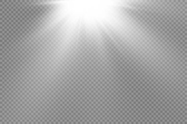 Beyaz spot ışığı, projektör ışığı efekti.