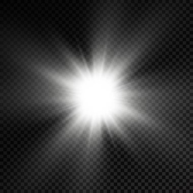 Parlayan beyaz ışık, patlayan güneş ışınları..