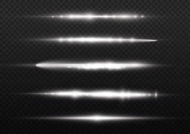 Yatay ışık ışınları, parlayan beyaz yatay çizgi