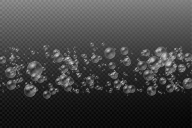 Bir dizi gerçekçi renkli sabun köpüğü.. 