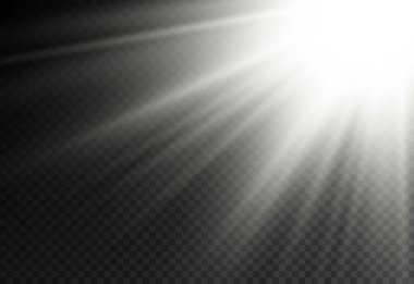 Güneş ışığı, güneş ışınları, beyaz ışık. 