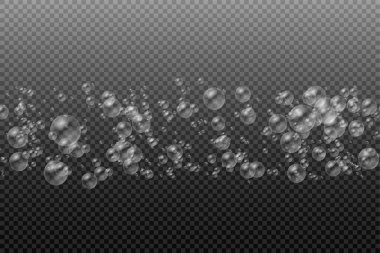 Bir dizi gerçekçi renkli sabun köpüğü.. 