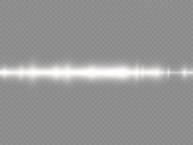 Yatay ışık ışınları, parlayan beyaz yatay çizgi