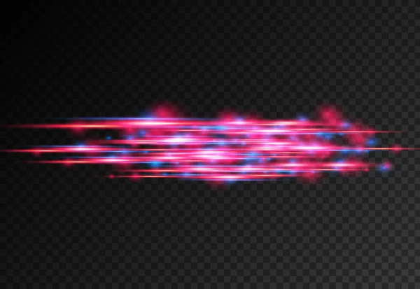 Röd blå rörelse polislinje, horisontella ljusstrålar — Stock vektor