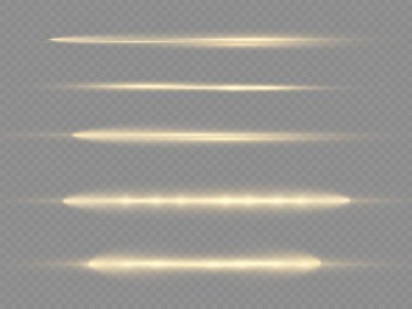 Yatay ışık ışını, parlak sarı yatay çizgi