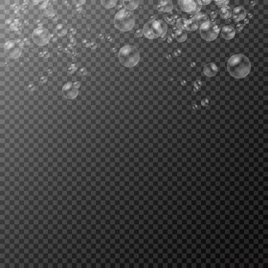 Bir dizi gerçekçi renkli sabun köpüğü.. 