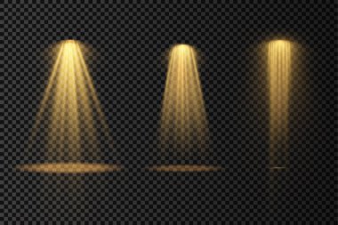 Sarı spot ışığı, projektör ışığı efekti.