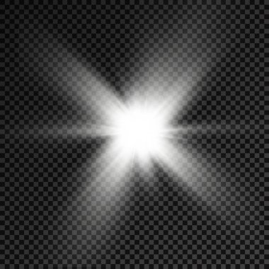 Parlayan beyaz ışık, patlayan güneş ışınları..