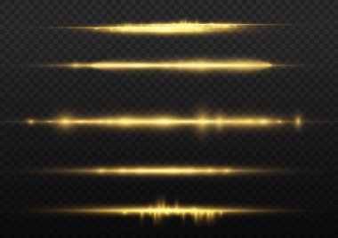 Yatay ışık ışını, parlak sarı yatay çizgi