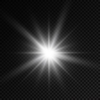 Parlayan beyaz ışık, patlayan güneş ışınları..