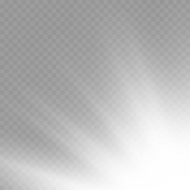 Yıldız patlaması, beyaz parlayan ışıklar güneş ışınları.