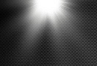 Güneş ışığı, güneş ışınları, beyaz ışık. 