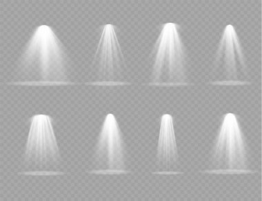 Spotlight projektör, beyaz ışınlı ışık efekti.