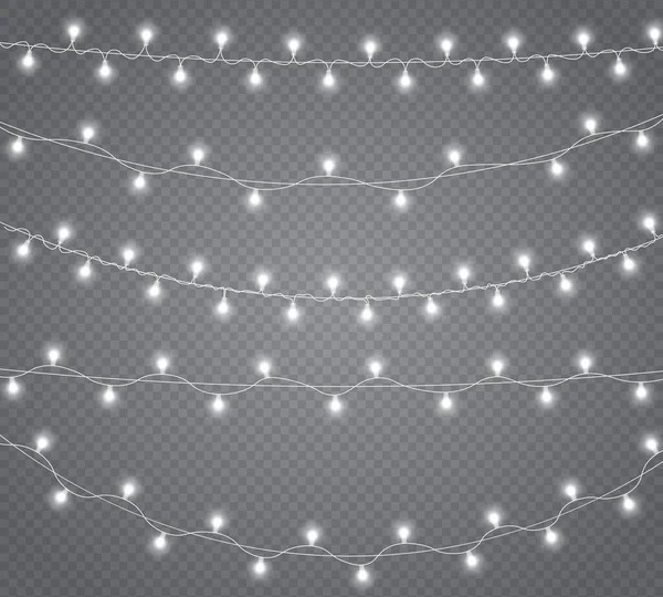 Leuchtende Lichter Girlanden Weihnachten, LED-Neonlampe. — Stockfoto