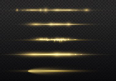 Yatay ışık ışını, parlak sarı yatay çizgi