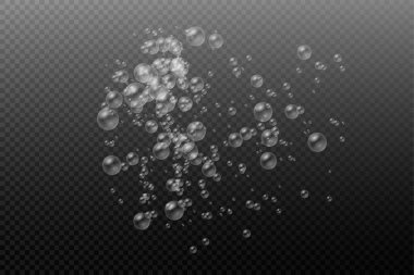 Bir dizi gerçekçi renkli sabun köpüğü.. 