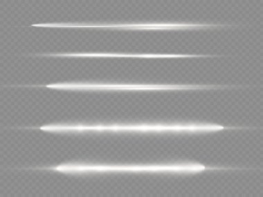 Yatay ışık ışınları, parlayan beyaz yatay çizgi