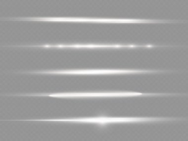 Yatay ışık ışınları, parlayan beyaz yatay çizgi