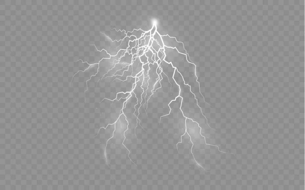 Conjunto de cremalleras, tormenta eléctrica y relámpagos efecto. — Archivo Imágenes Vectoriales