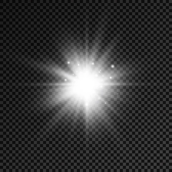 Parlayan beyaz ışık, patlayan güneş ışınları..